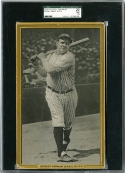 1934 R309-1 Goudey Premium Babe Ruth – SGC 20 FAIR 1.5   